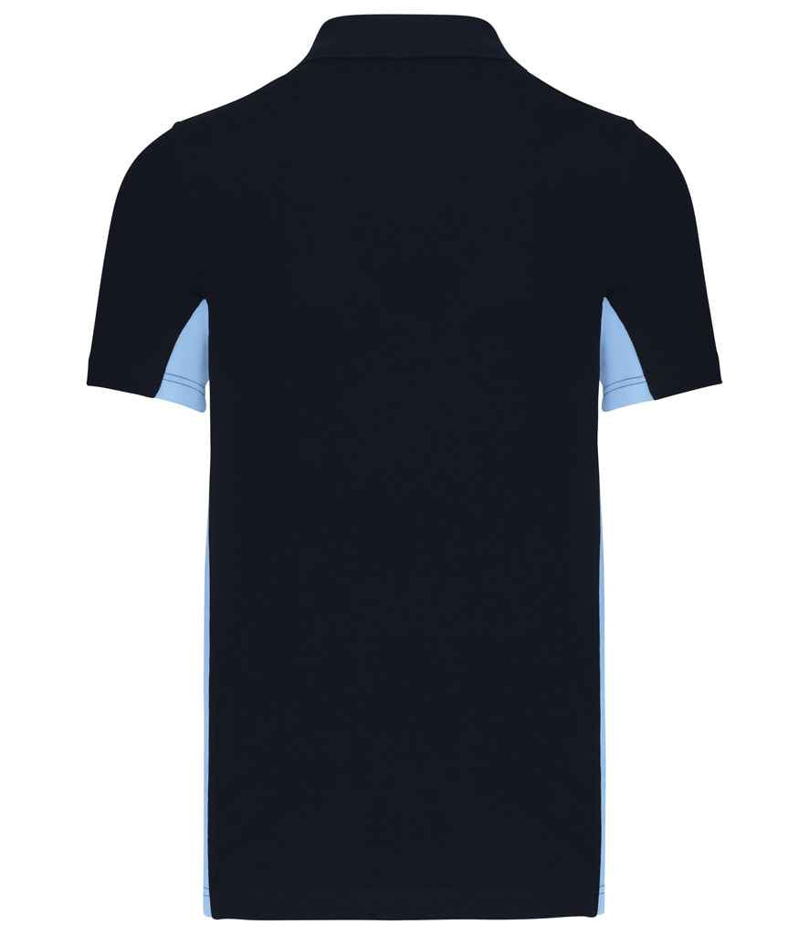 Kariban Flag Poly/Cotton Piqué Polo Shirt - Navy/Sky Blue (KB232)