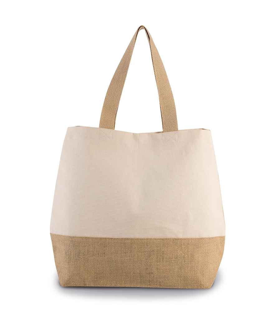 Kimood Canvas & Jute Shopper - Natural/Natural (KI0235)