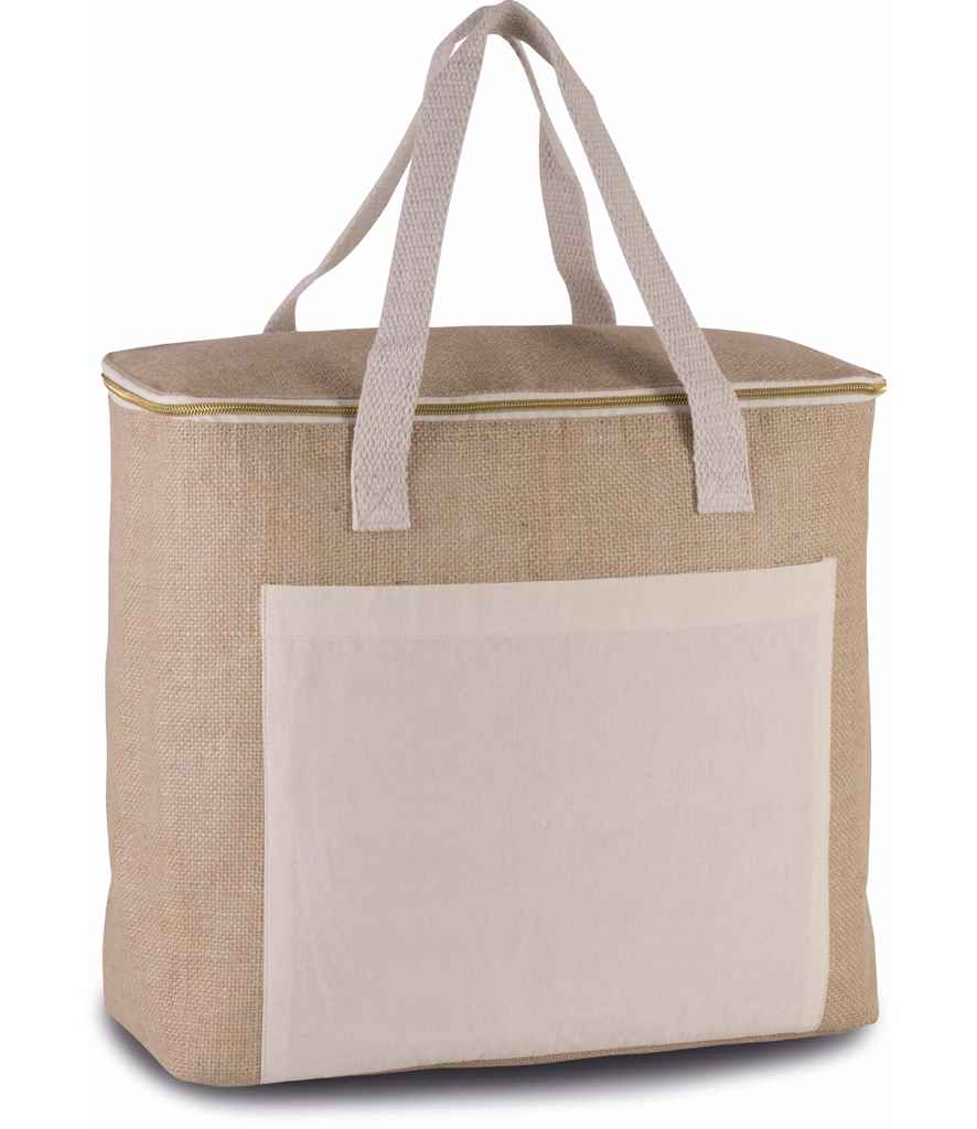 Kimood Large Jute Cool Bag - Natural (KI0354)