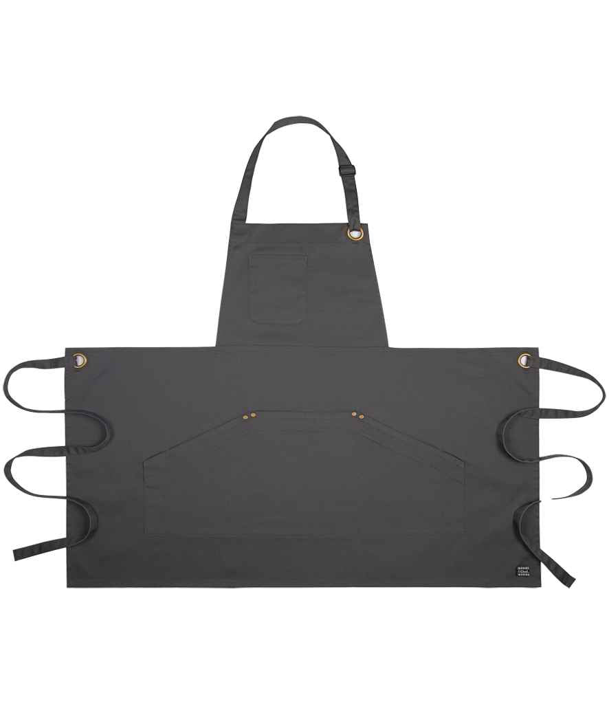 Le Chef Utility Bib Apron - Storm Grey (LE100)