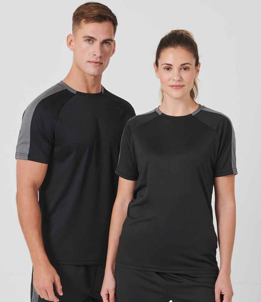 Finden + Hales Finden + Hales Unisex Team T-Shirt - Black/Gunmetal (LV290)