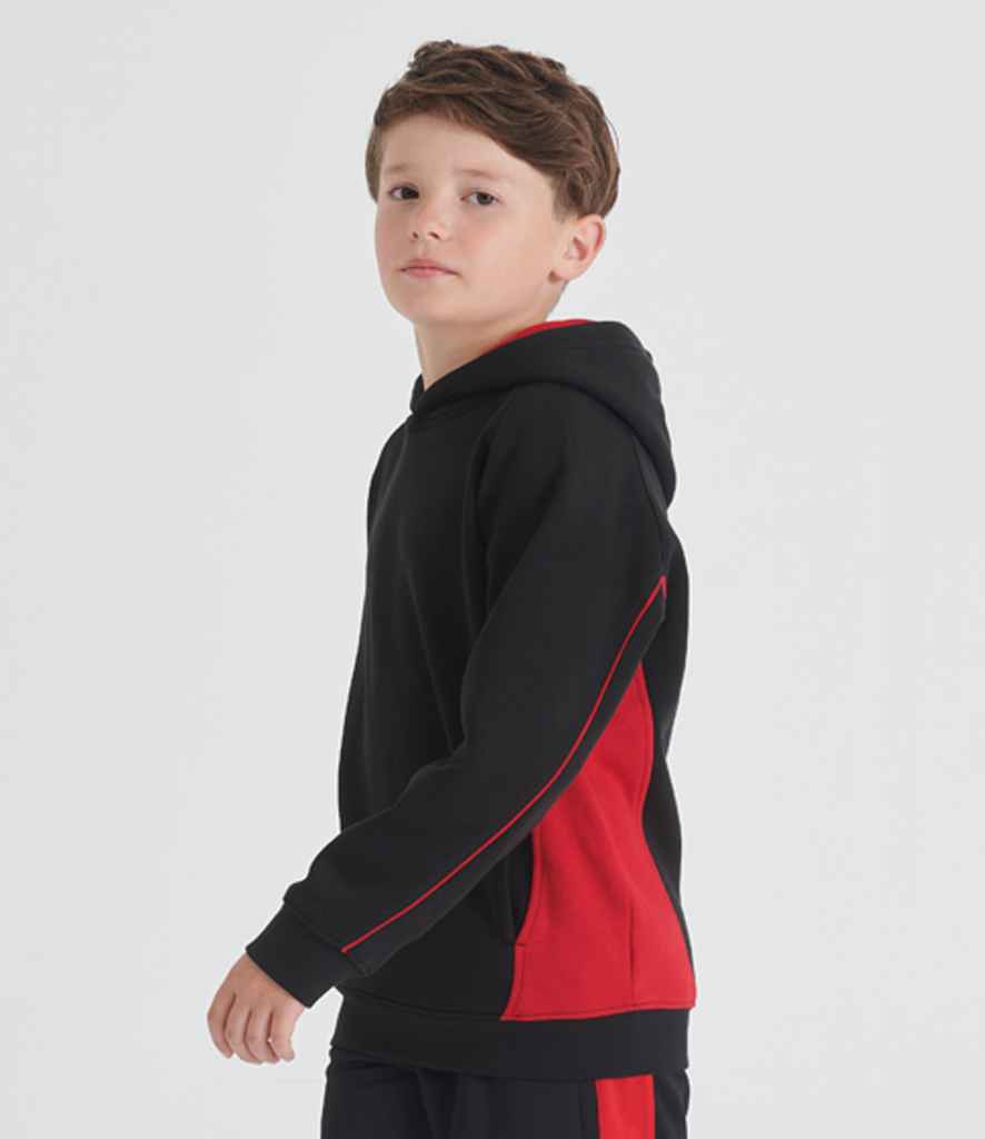 Finden + Hales Finden + Hales Kids Contrast Hooded Sweatshirt - Black/Red (LV339)