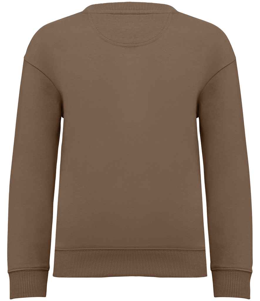 native spirit native spirit kids oversized round neck sweatshirt - driftwood (ns437)