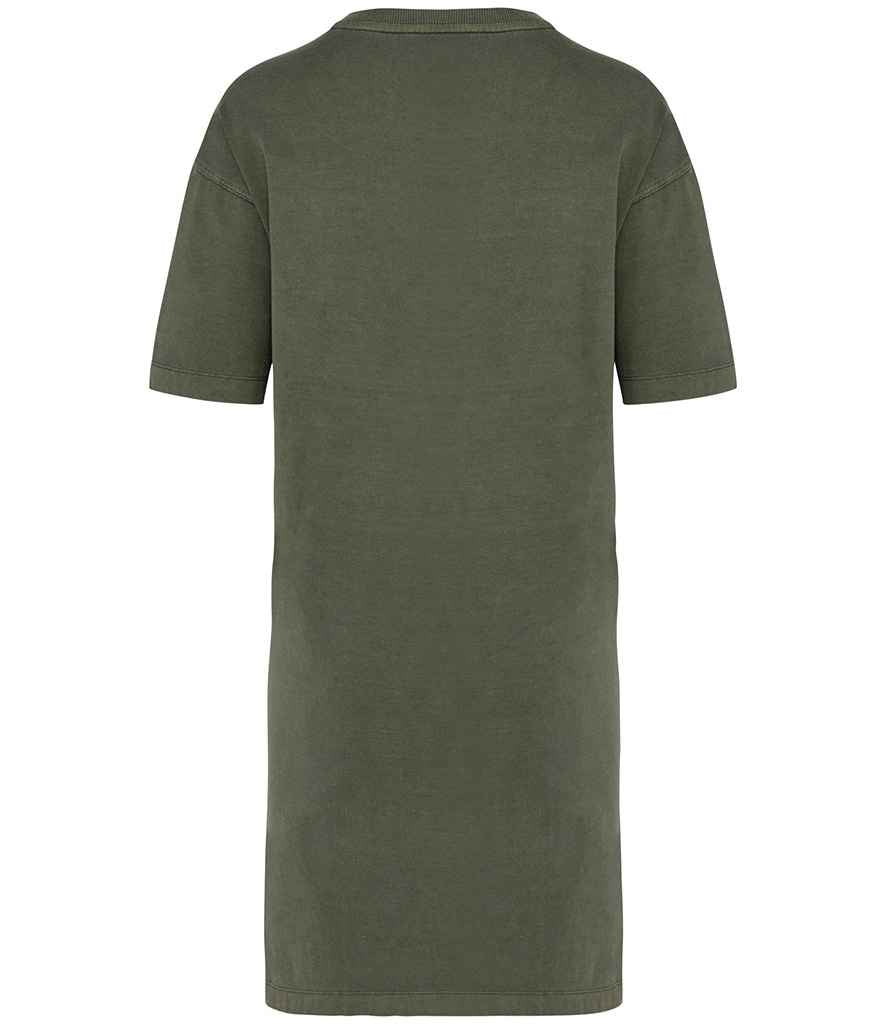 native spirit native spirit ladies t-shirt dress - washed organic khaki (ns5000)