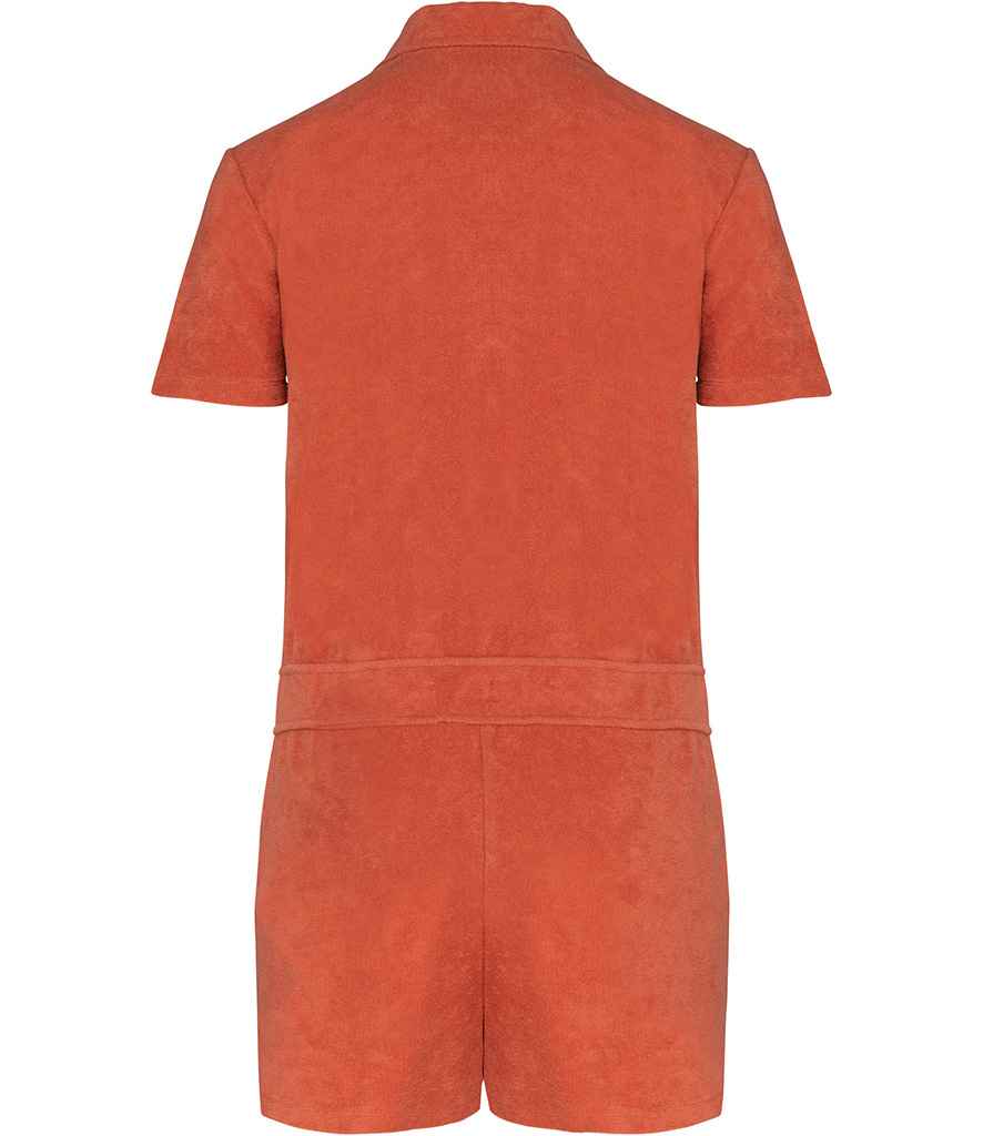 native spirit native spirit ladies terry towel short overall - sweet pomelo (ns5002)