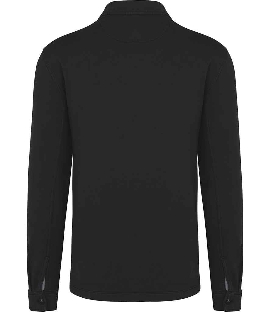 native spirit native spirit faded brushed fleece overshirt - washed black (ns521)