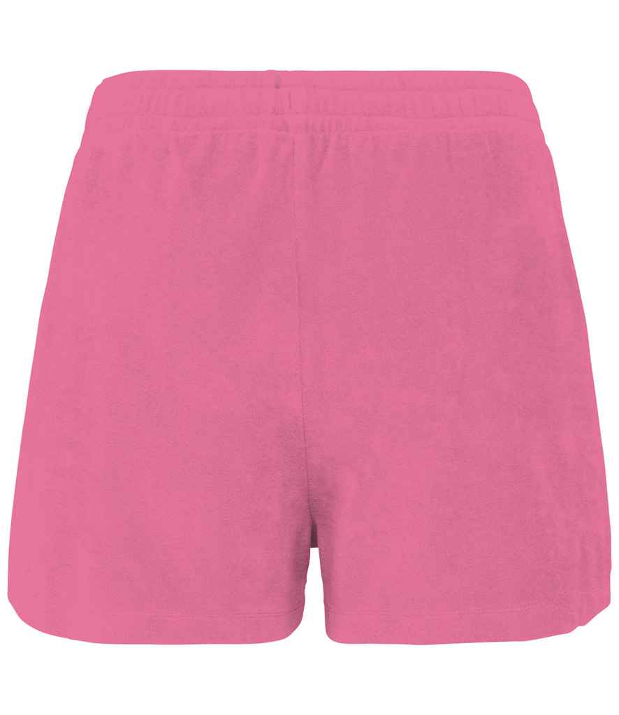 native spirit native spirit ladies terry towel shorts - candy rose (ns728)
