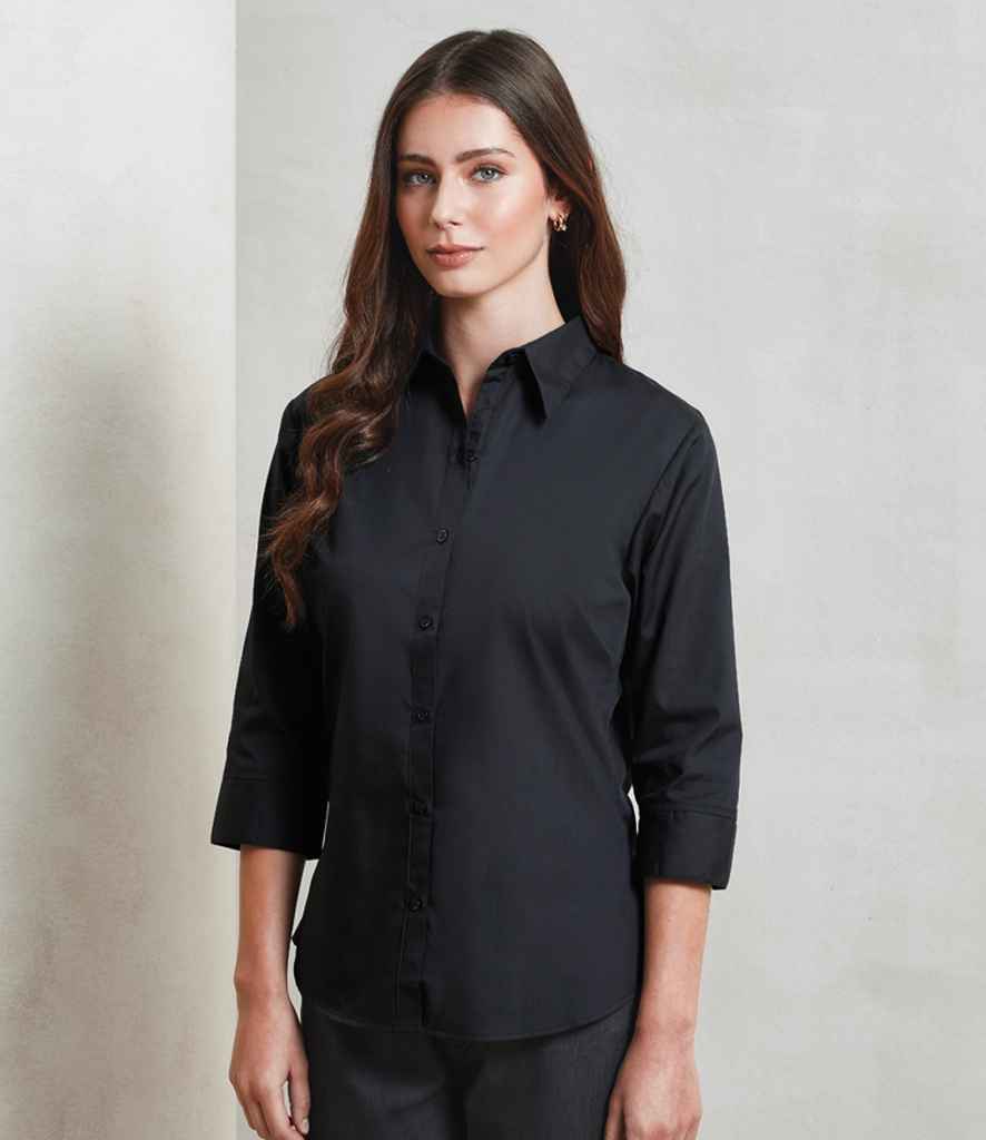Premier Ladies 3/4 Sleeve Poplin Blouse (PR305)