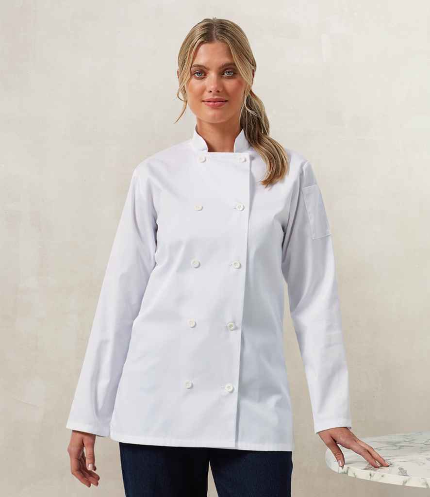 Premier Ladies Long Sleeve Chef's Jacket (PR671)