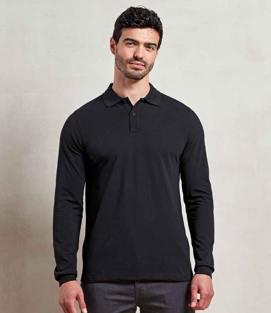 Premier Essential Unisex Long Sleeve Polo Shirt (PR997)