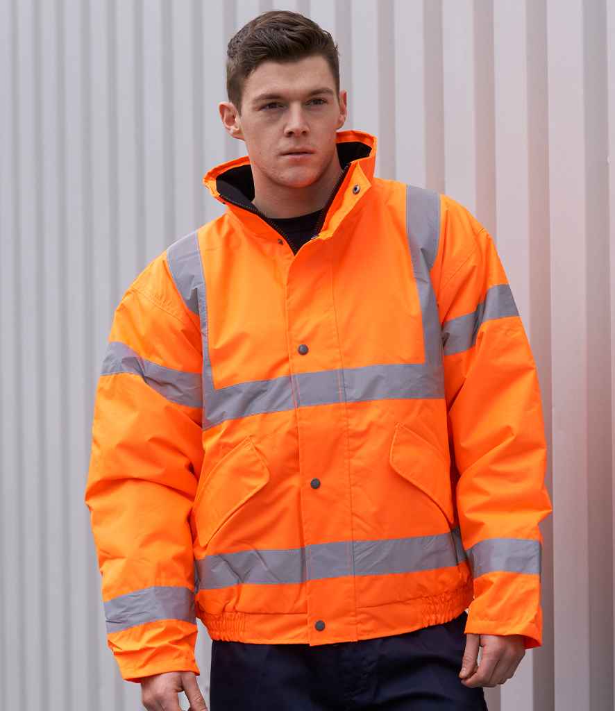 Portwest Hi-Vis GO/RT Bomber Jacket - Orange (PW021)