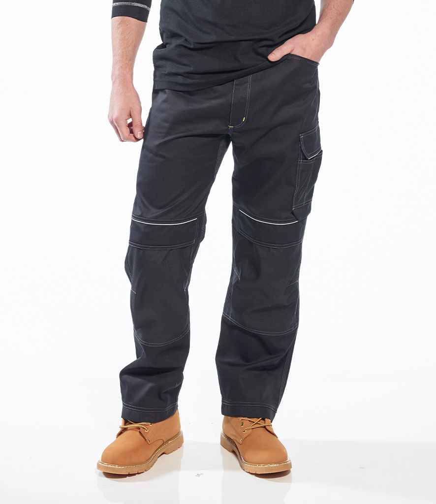 Portwest PW3 Lightweight Stretch Trousers - Black (PW1004)