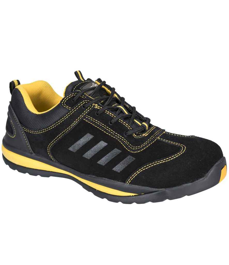 Portwest Steelite™ Lusum S1P HRO Safety Trainers - Black/Yellow (PW809)