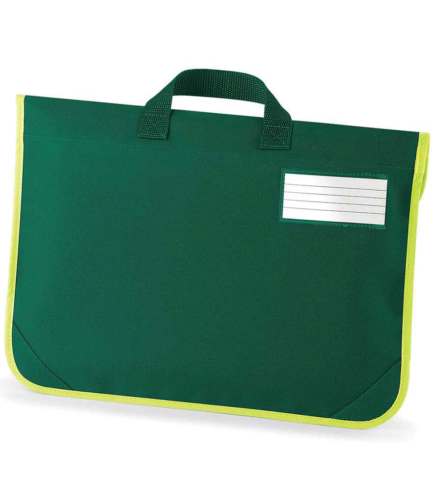 Quadra Enhanced-Viz Book Bag - Bottle Green (QD452)