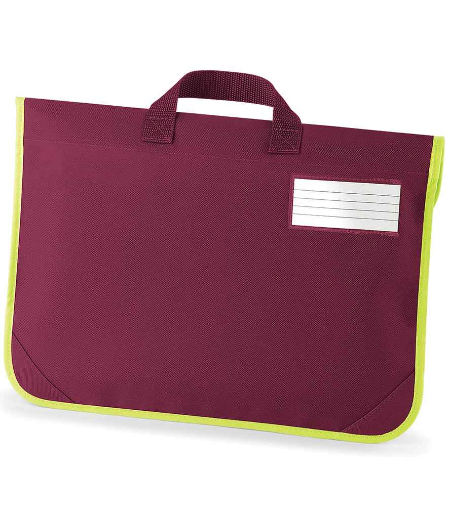 Quadra Enhanced-Viz Book Bag - Burgundy (QD452)