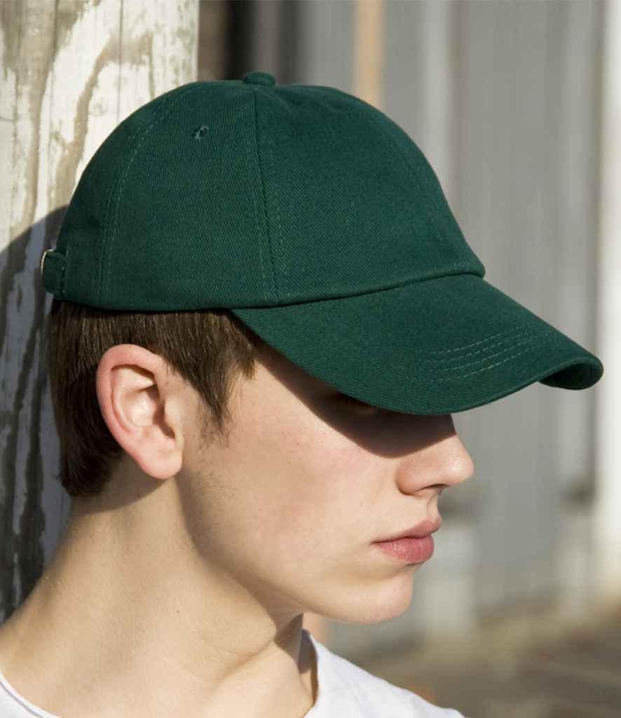 Result Low Profile Heavy Brushed Cotton Cap - Forest Green (RC024)