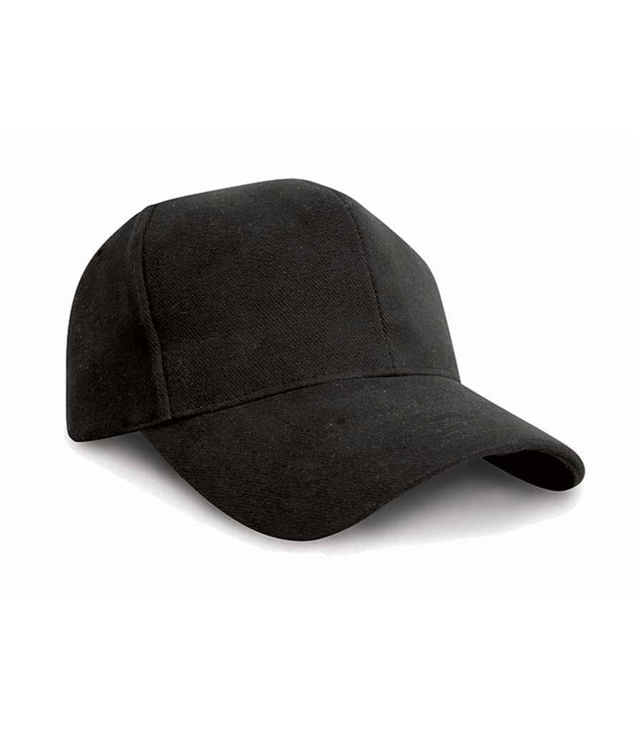 Result Pro-Style Heavy Brushed Cotton Cap - Black (RC025)