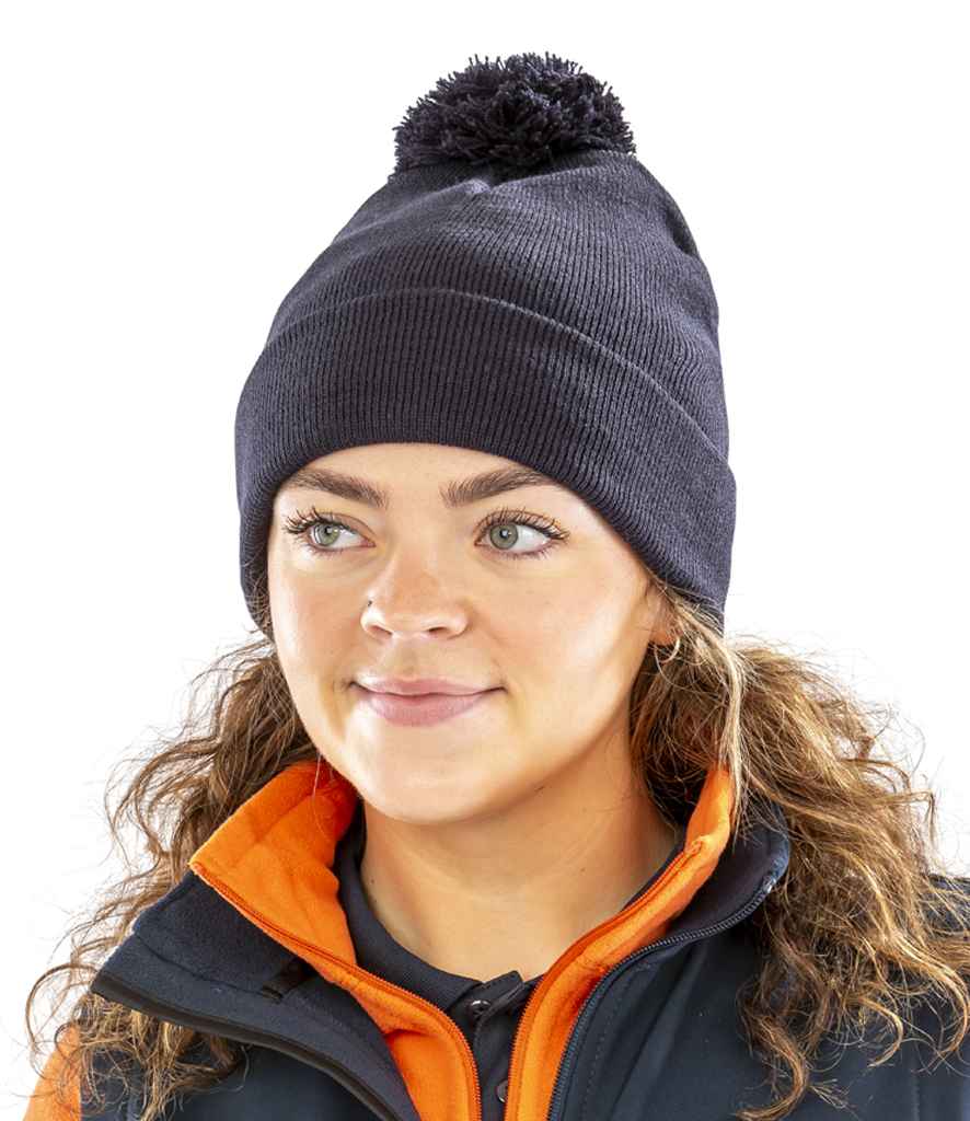Result Core Pom Pom Beanie - Navy (RC028)