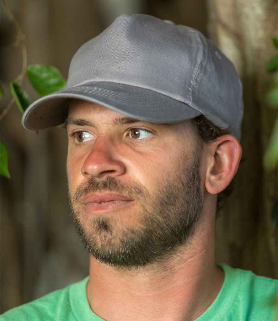Result Boston 5 Panel Printers Cap - Dove Grey (RC084)