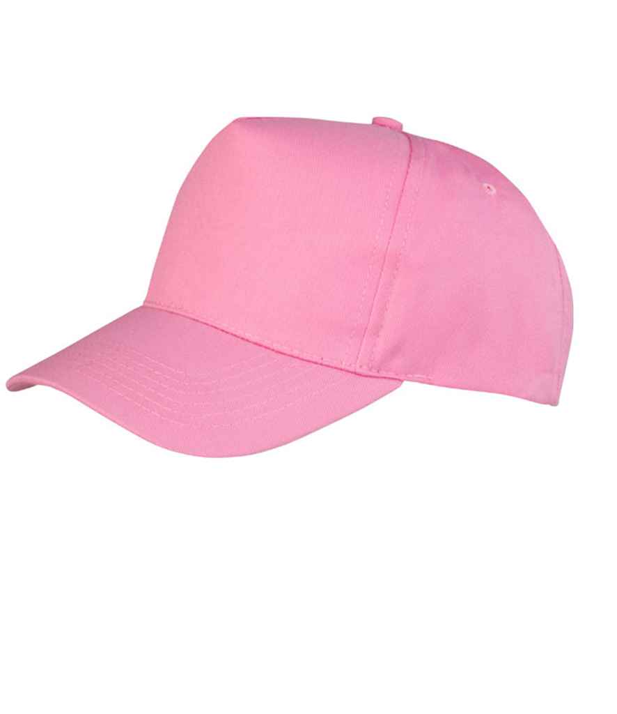 Result Boston 5 Panel Printers Cap - Pink (RC084)