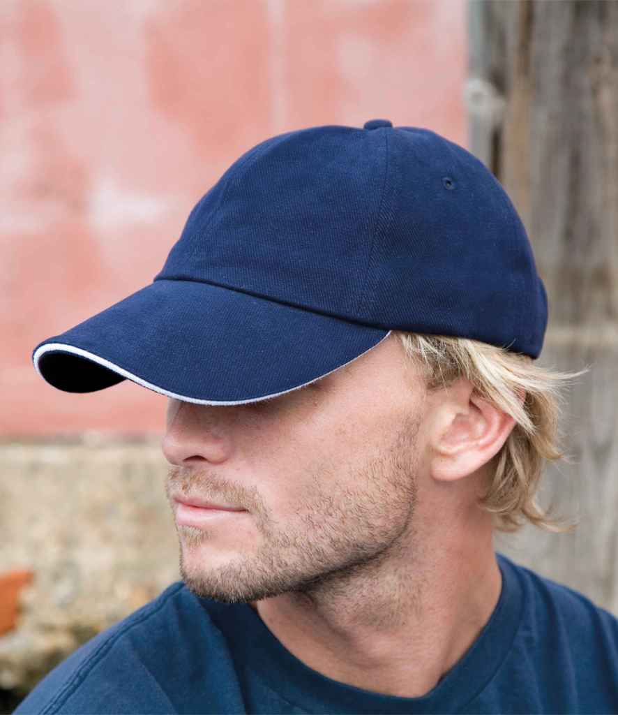 Result Memphis Sandwich Peak Cap - Navy/White (RC091)