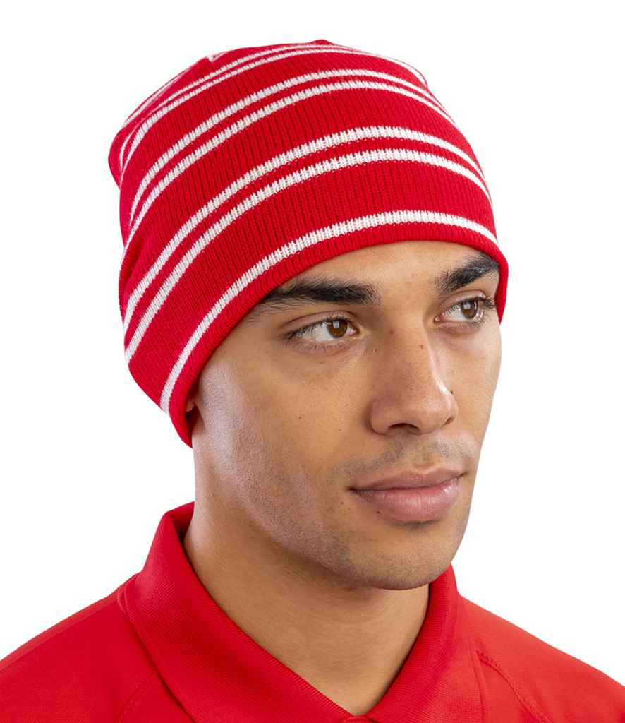 Result Team Reversible Beanie - Red/White (RC354)