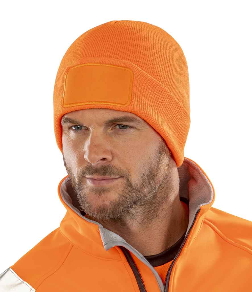 Result Genuine Recycled Thinsulate™ Printers Beanie - Fluorescent Orange (RC934)