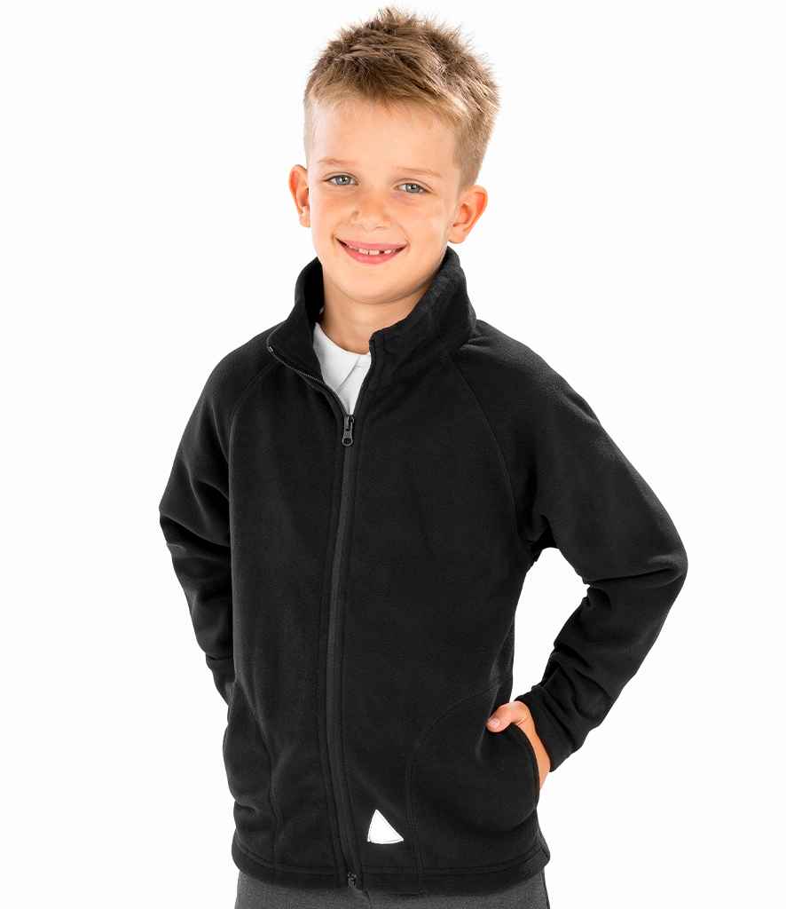 Result Core Kids/Youths Micro Fleece Jacket - Black (RS114B)