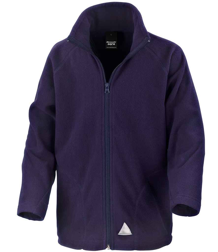 Result Core Kids/Youths Micro Fleece Jacket - Navy (RS114B)