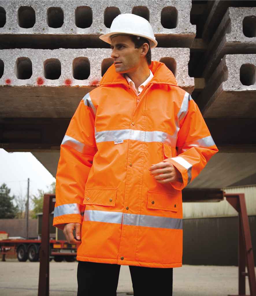 Result Safe-Guard Hi-Vis Safety Jacket - Orange (RS18)