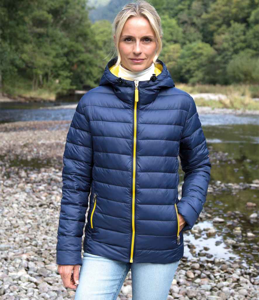 Result Urban Ladies Snow Bird Padded Jacket - Navy/Yellow (RS194F)