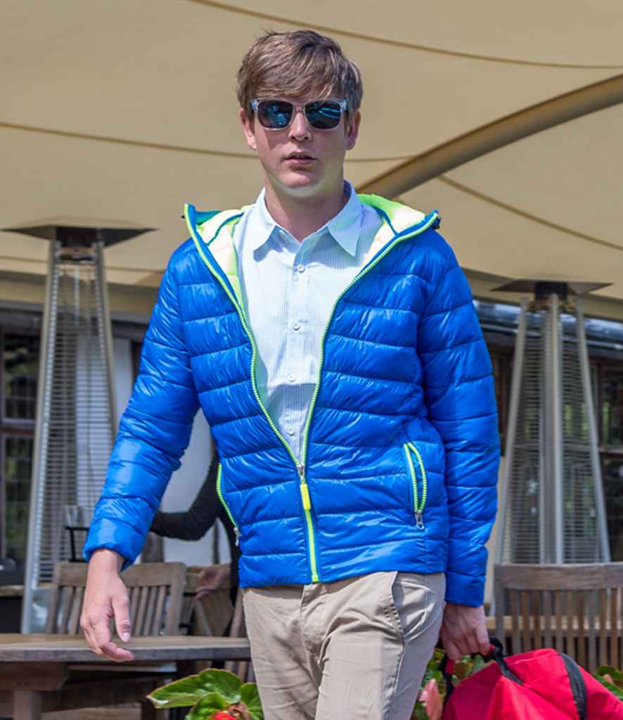 Result Urban Result Urban Snow Bird Padded Jacket - Ocean Blue/Lime Green (RS194M)