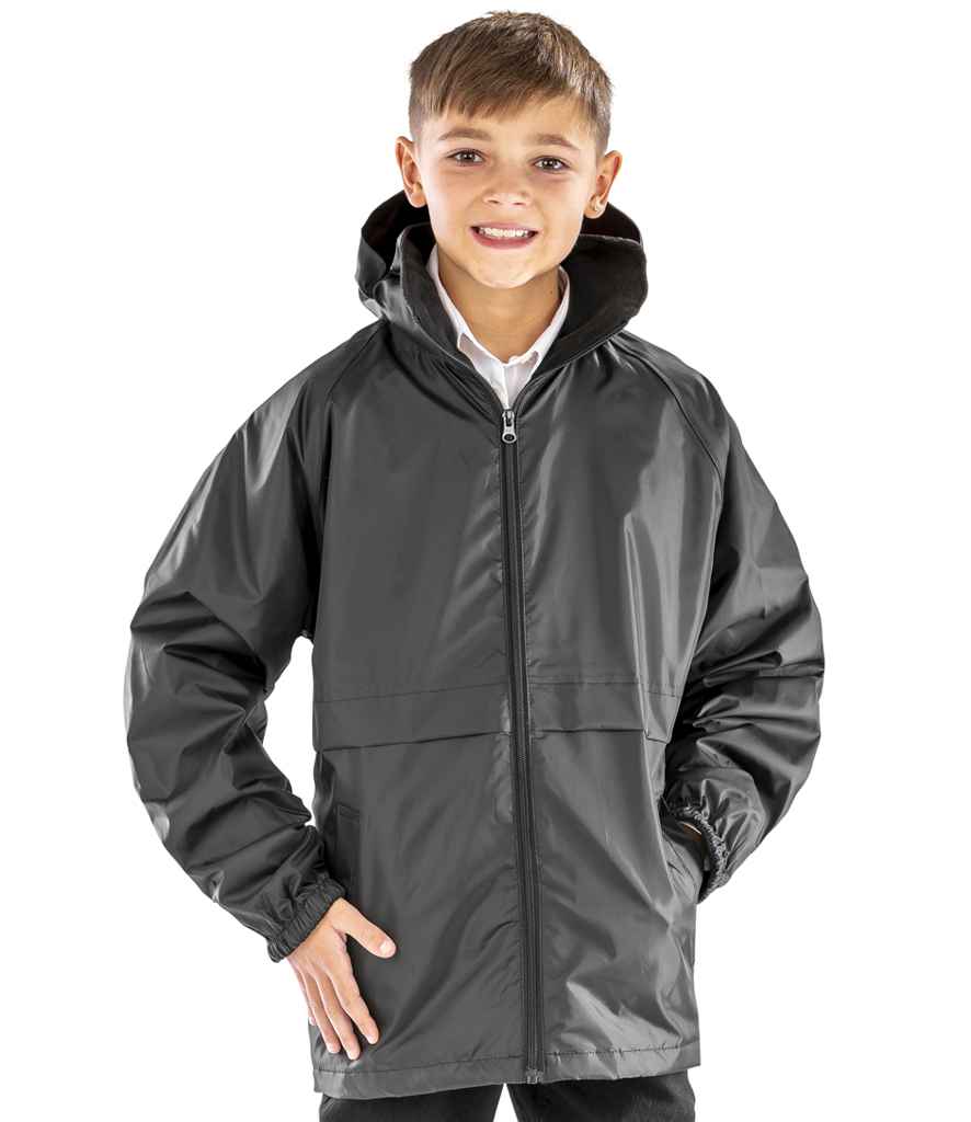 Result Core Kids Micro Fleece Lined Jacket - Black (RS203B)