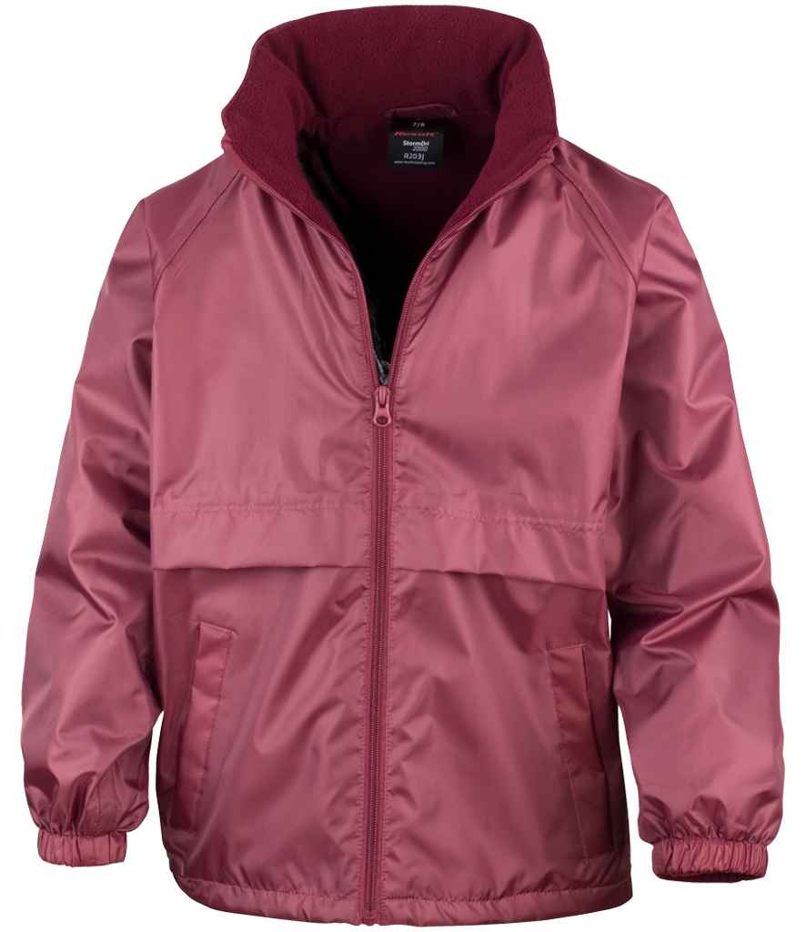 Result Core Kids Micro Fleece Lined Jacket - Burgundy (RS203B)