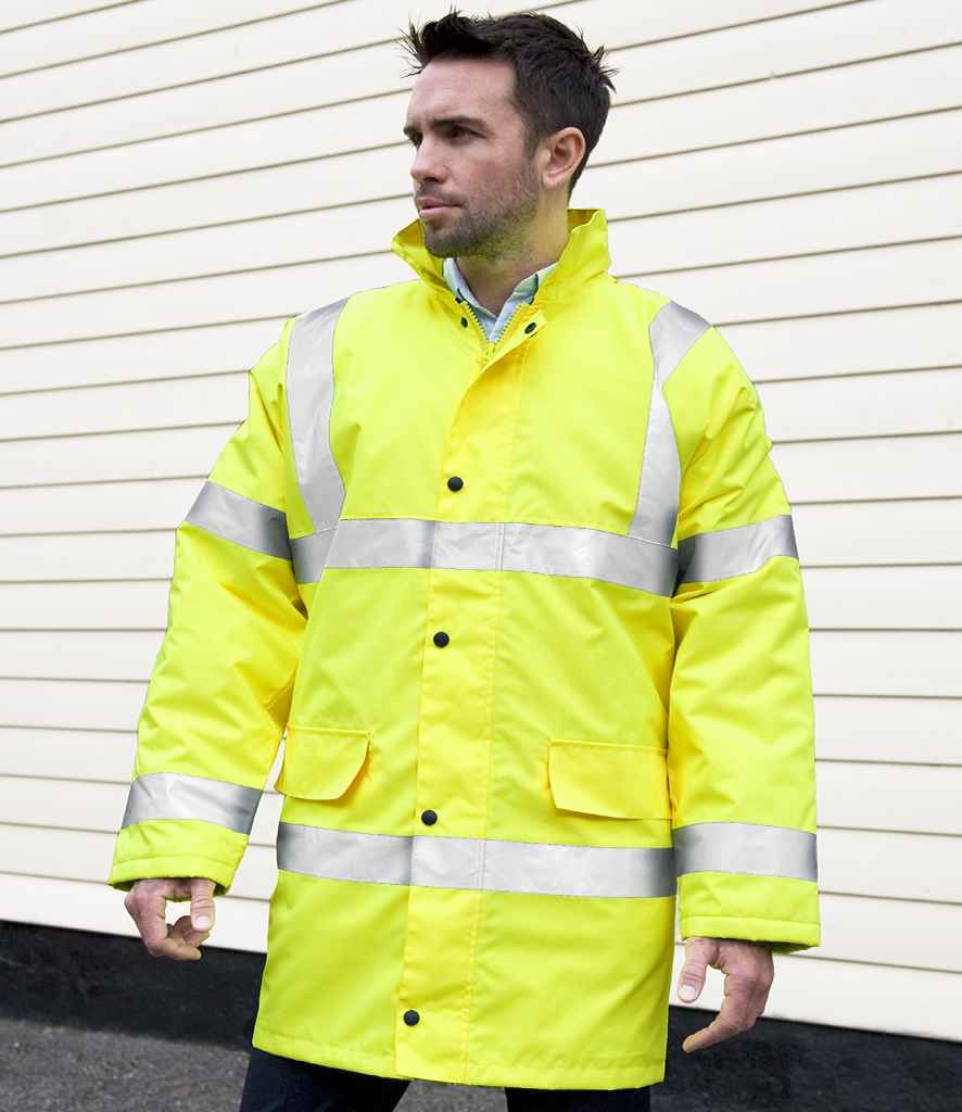 Result Core Hi-Vis Motorway Coat - Fluorescent Yellow (RS218)