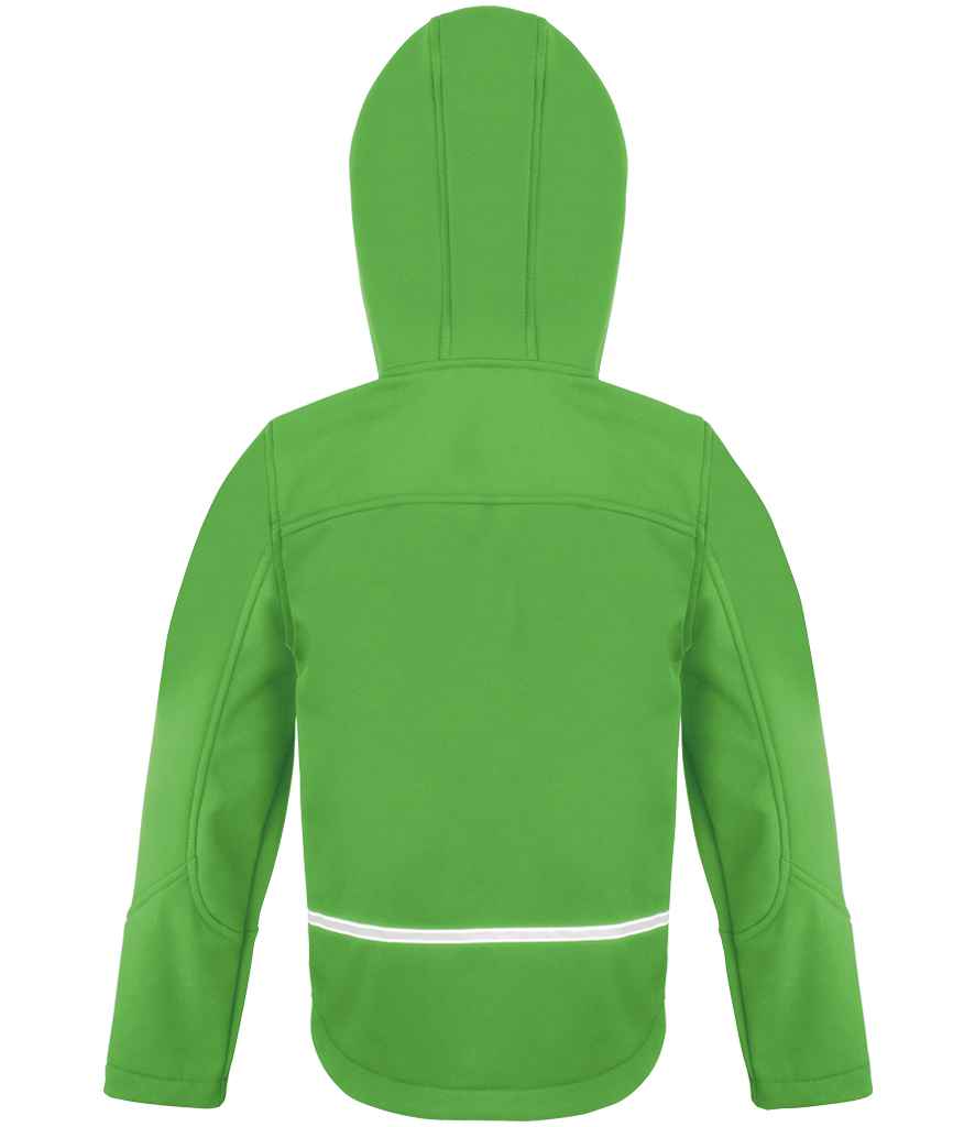 Result Core Kids TX Performance Hooded Soft Shell Jacket - Vivid Green/Black (RS224B)