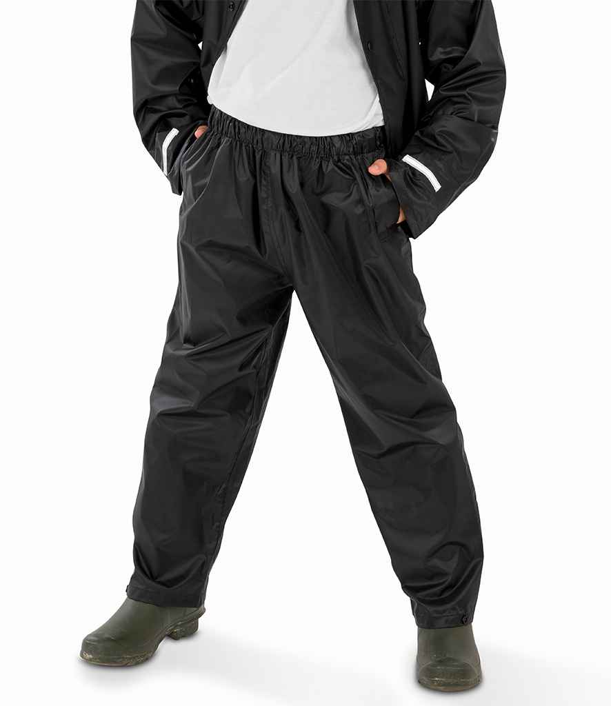 Result Core Kids Waterproof Overtrousers - Black (RS226B)