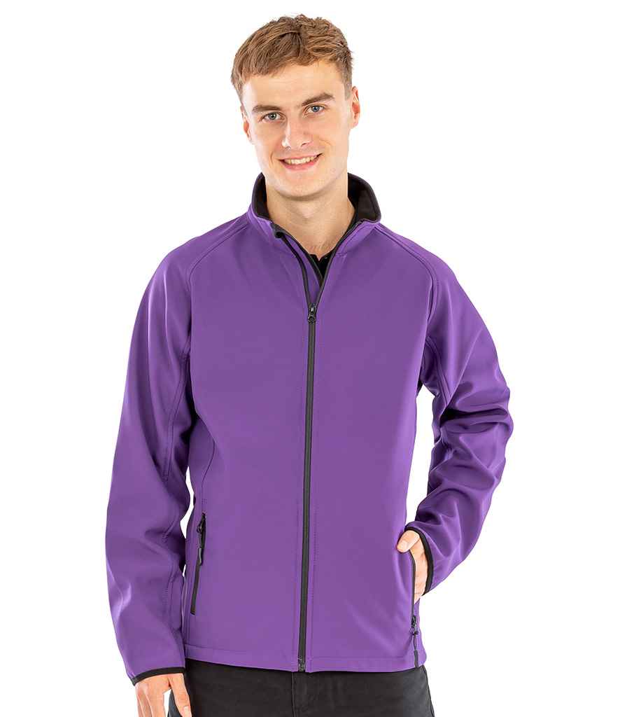 Result Core Printable Soft Shell Jacket - Purple/Black (RS231M)