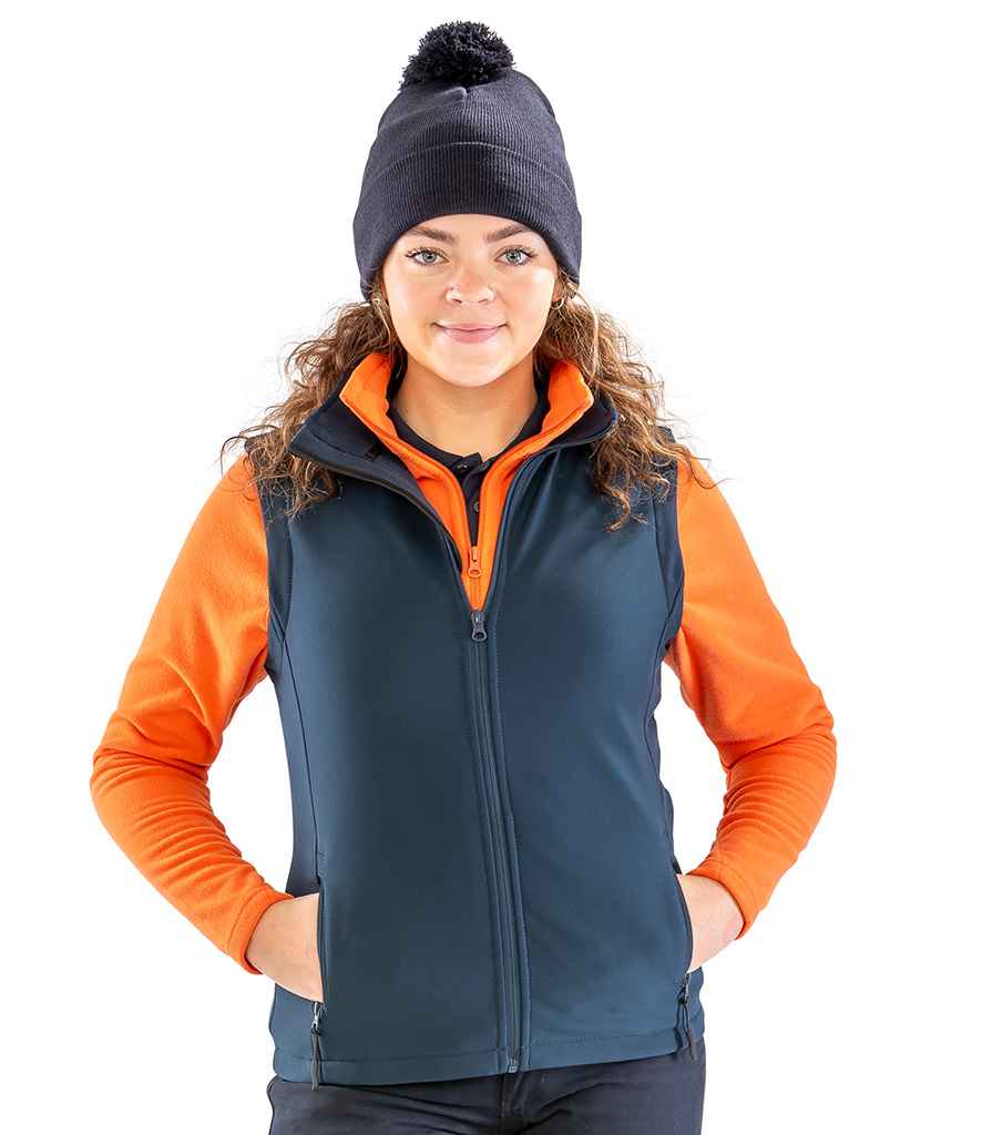 Result Core Ladies Printable Soft Shell Bodywarmer - Navy/Navy (RS232F)