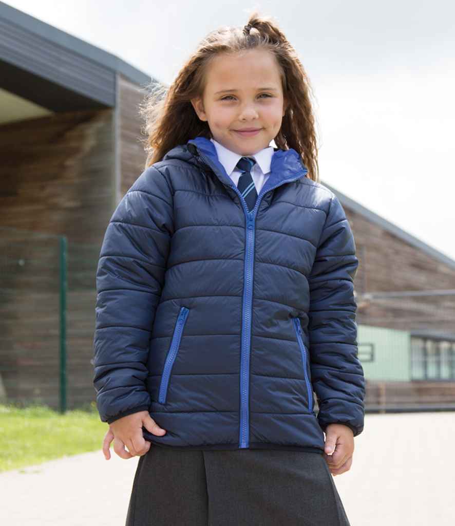 Result Core Kids Padded Jacket - Navy/Royal Blue (RS233B)