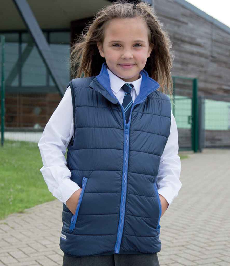 Result Core Kids Padded Bodywarmer - Navy/Royal Blue (RS234B)