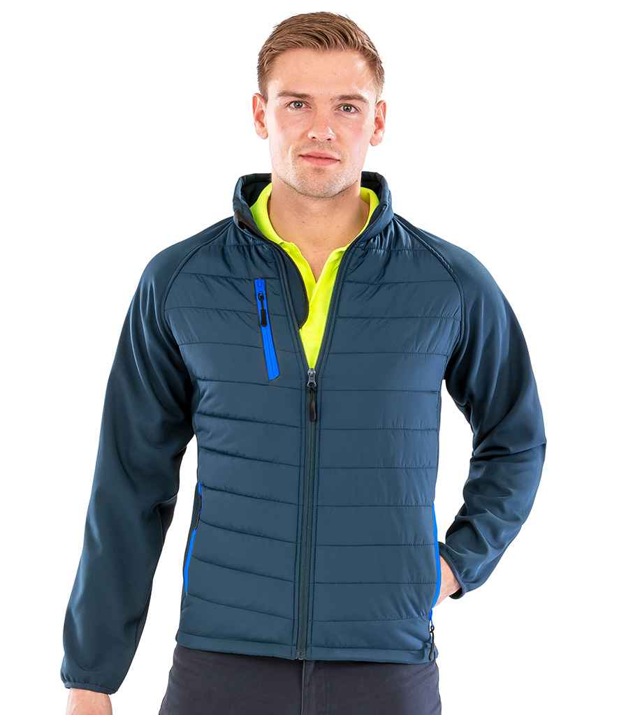 Result Genuine Recycled Compass Padded Jacket - Navy/Royal Blue (RS237)