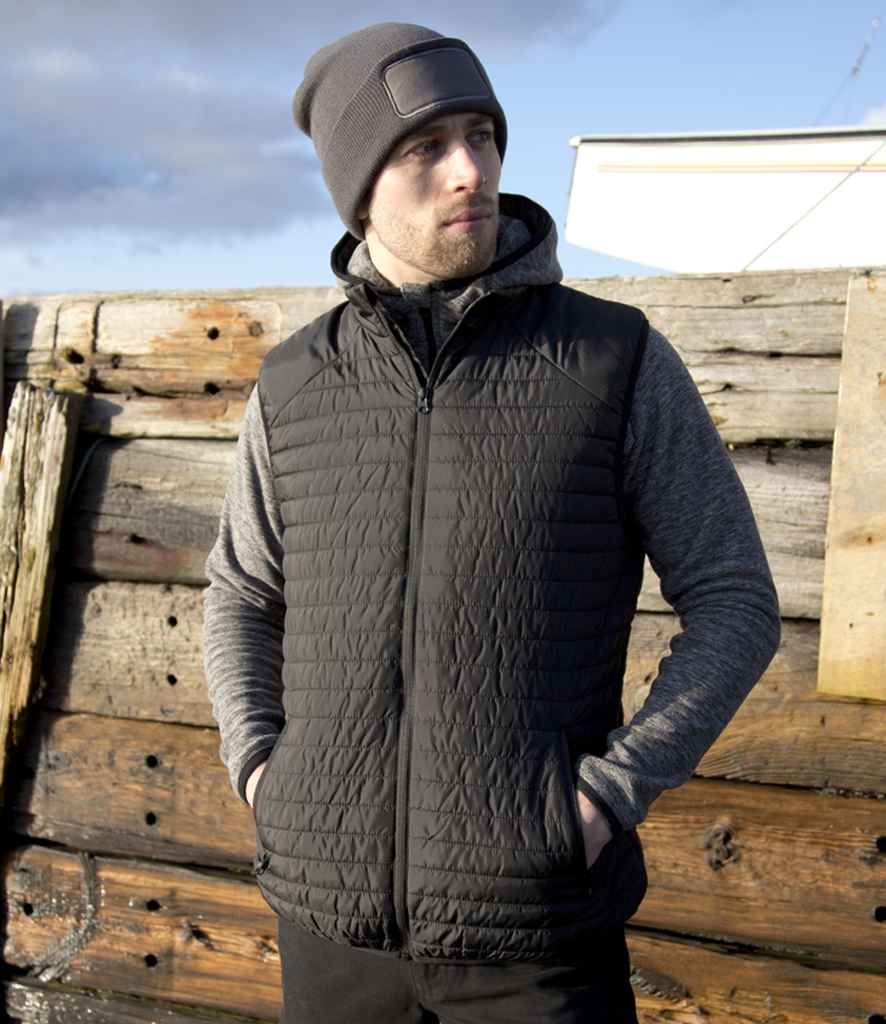 Result Genuine Recycled Thermoquilt Gilet - Black/Black (RS239)