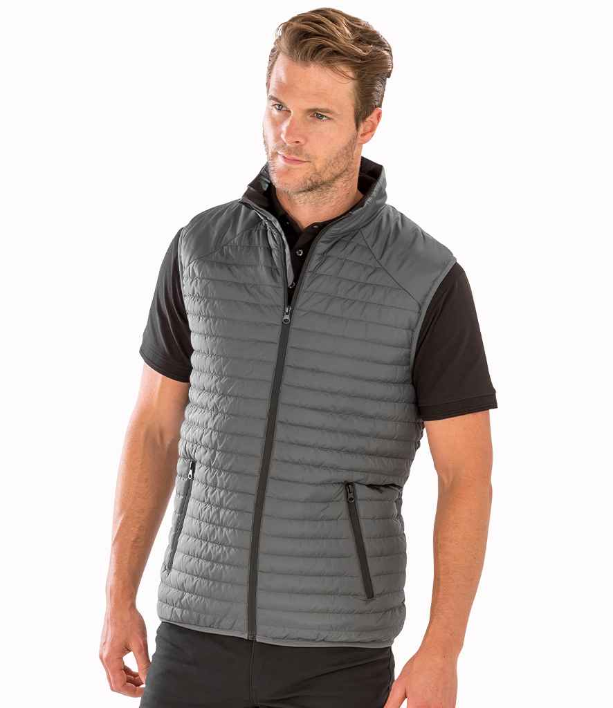 Result Genuine Recycled Thermoquilt Gilet - Grey/Black (RS239)