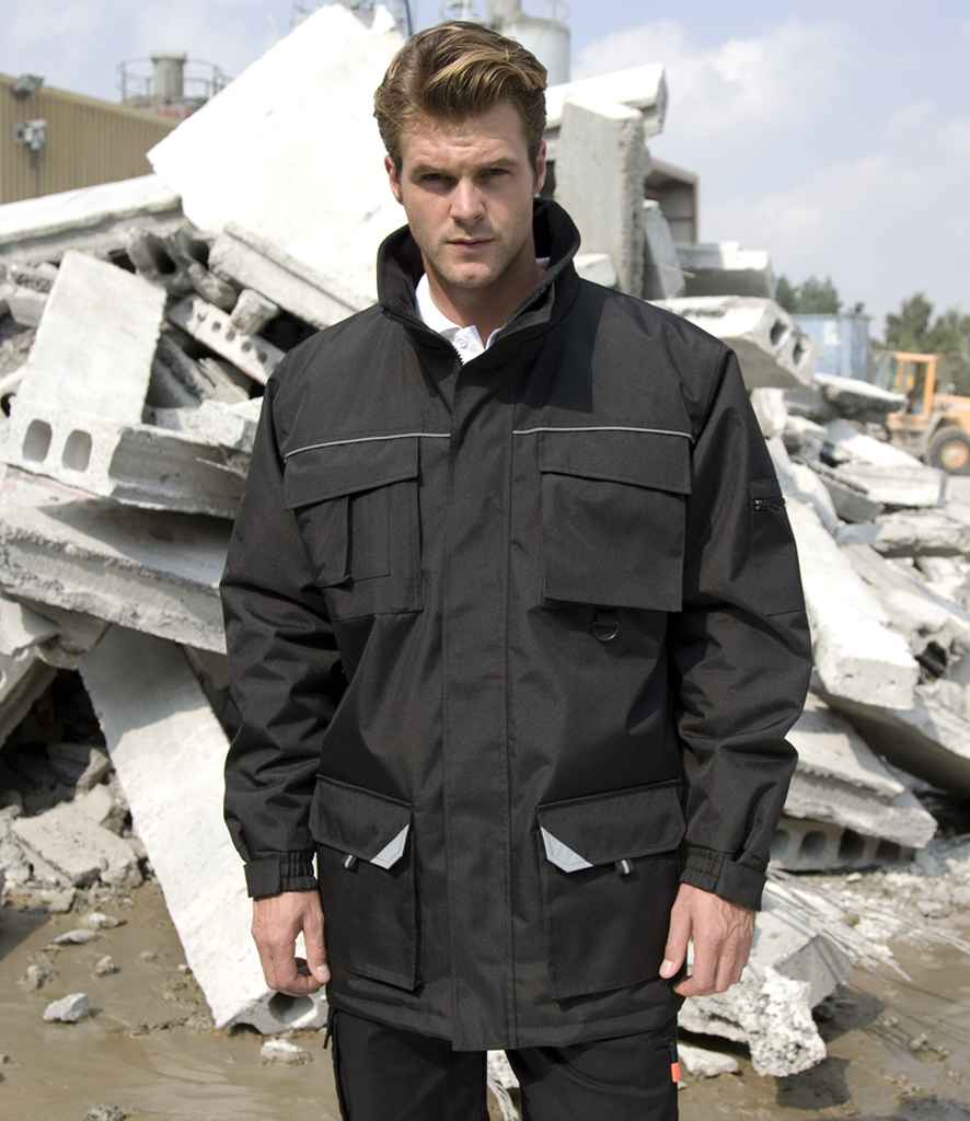 Result Work-Guard Sabre Long Coat - Black (RS301)