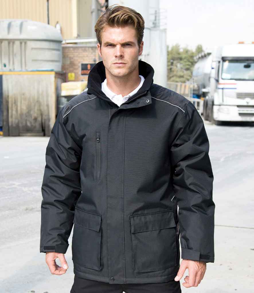 Result Work-Guard Vostex Long Coat - Black (RS305)