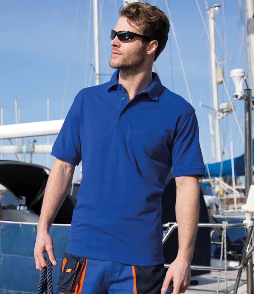 Result Work-Guard Apex Pocket Piqué Polo Shirt - Royal Blue (RS312)