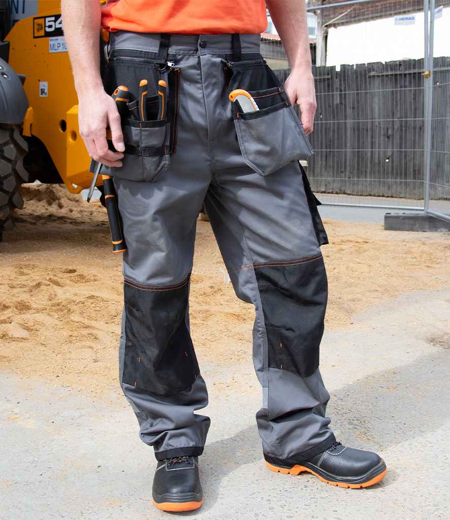 Result Work-Guard X-Over Holster Trousers - Grey/Black (RS324)