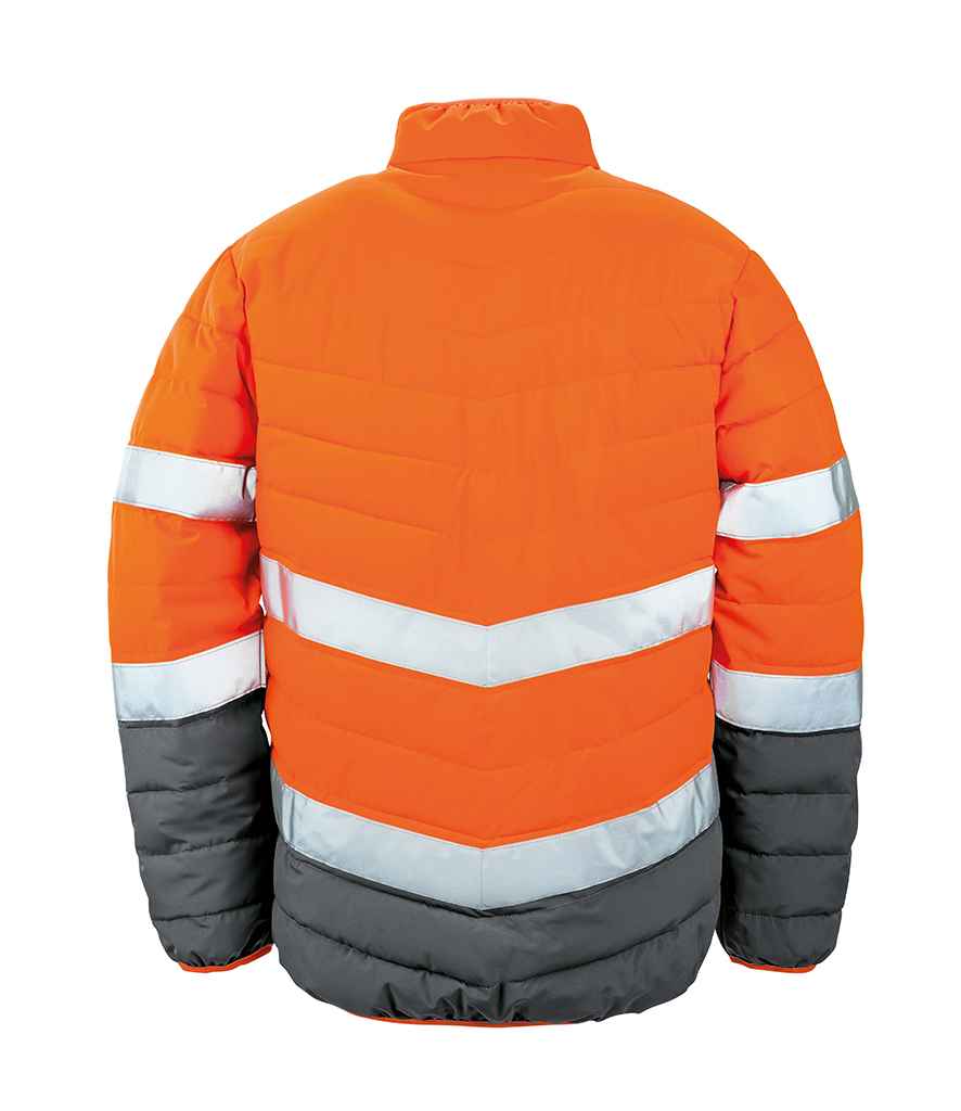 Result Safe-Guard Soft Safety Jacket - Fluorescent Orange/Grey (RS325M)