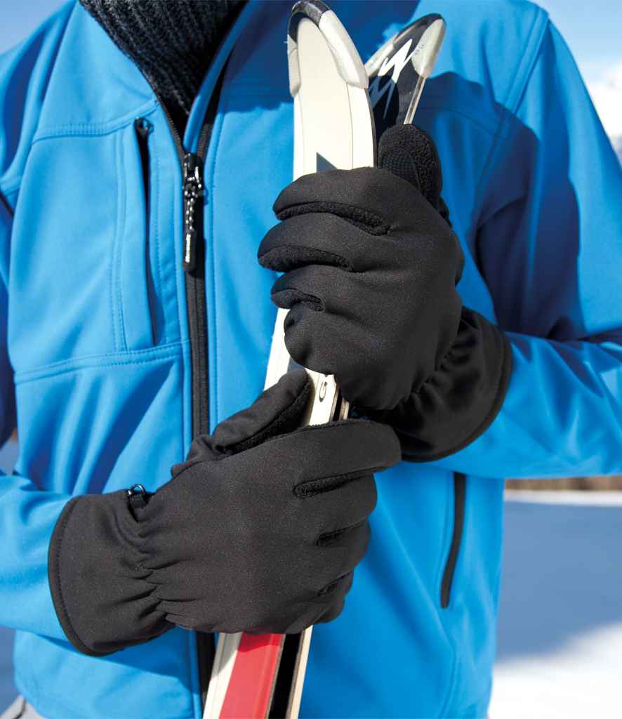 Result Soft Shell Thermal Gloves - Black (RS364)